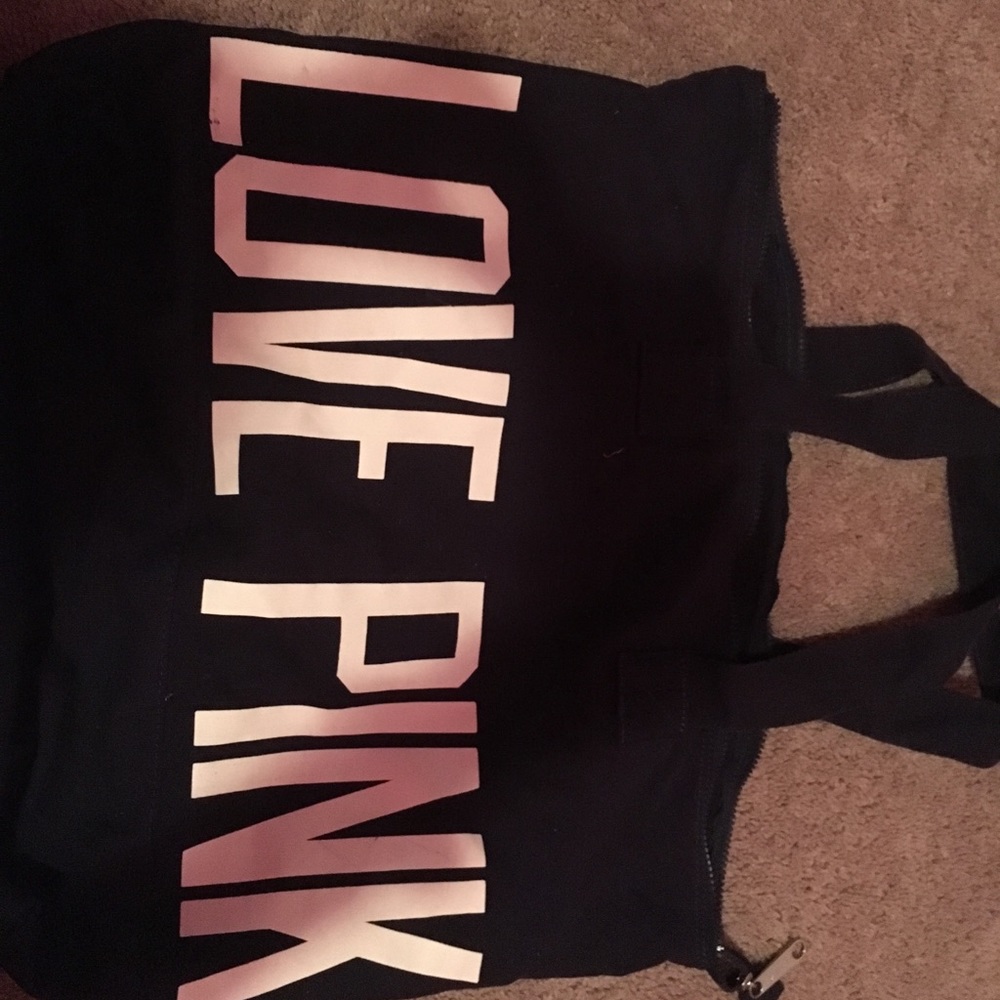 VICTORIA SECRET (PINK) NAVY BLUE SIDE BAG(TOTE)